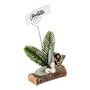 Voir la diapositive 2 : ATMOSPHERA Cavalier de Table  Branche Enneigée  15cm Vert