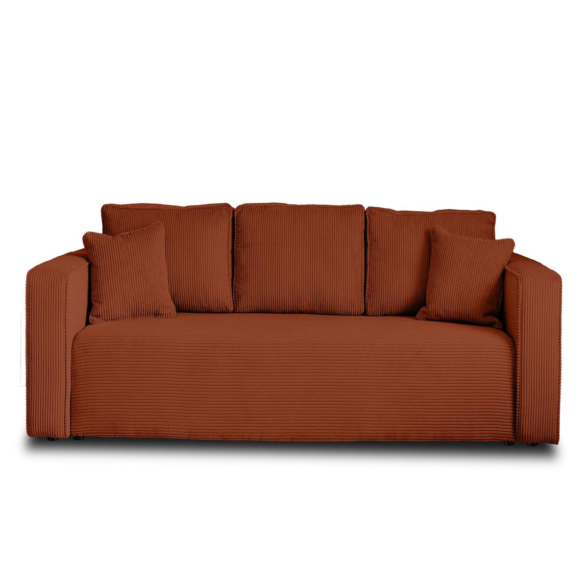 BEST MOBILIER Topaze - canapé 3 places - convertible avec coffre - en velours côtelé