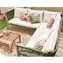 Voir la diapositive 6 : BEST MOBILIER Papua - salon de jardin en bois et corde kaki - 5 places - coussins beige