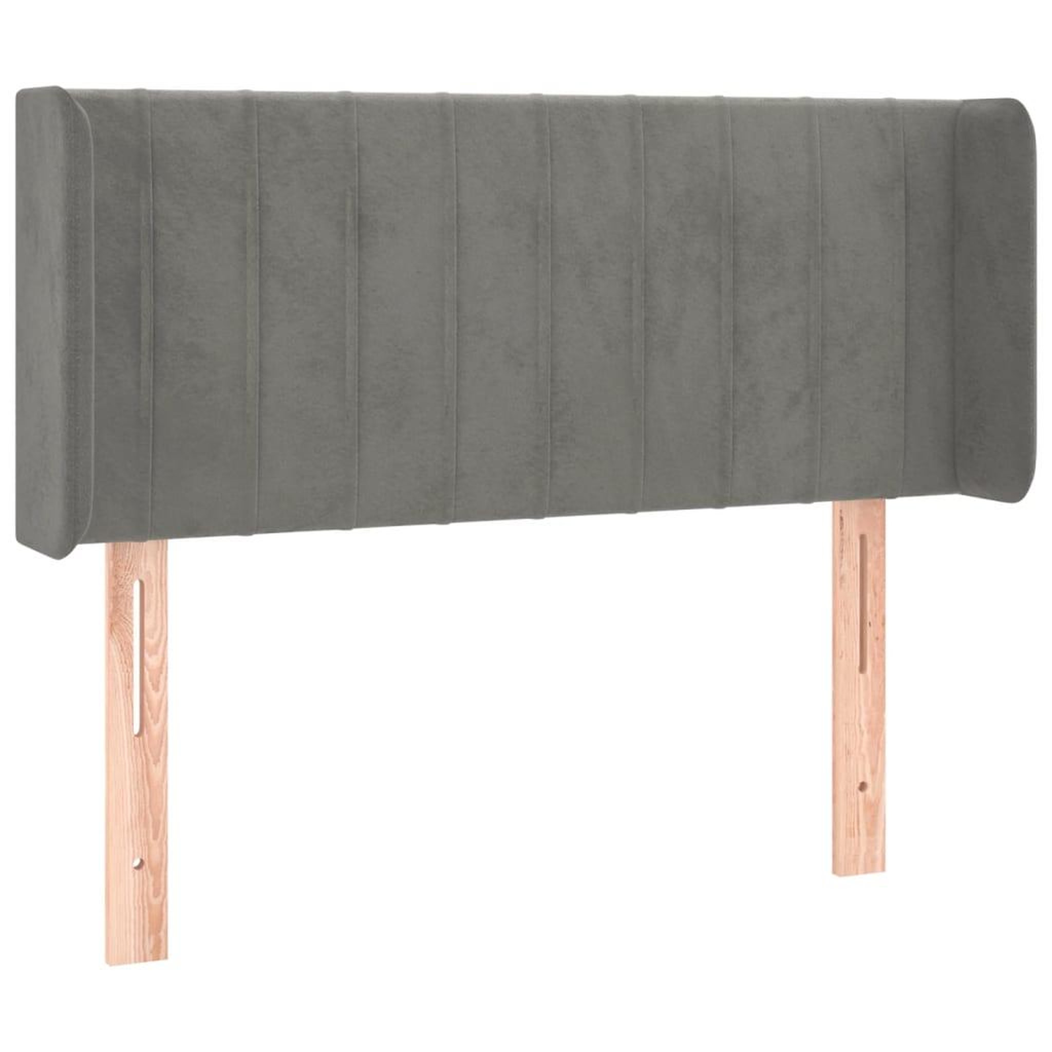 Voir la diapositive 3 : VIDAXL Tete de lit a LED Gris clair 103x16x78/88 cm Velours