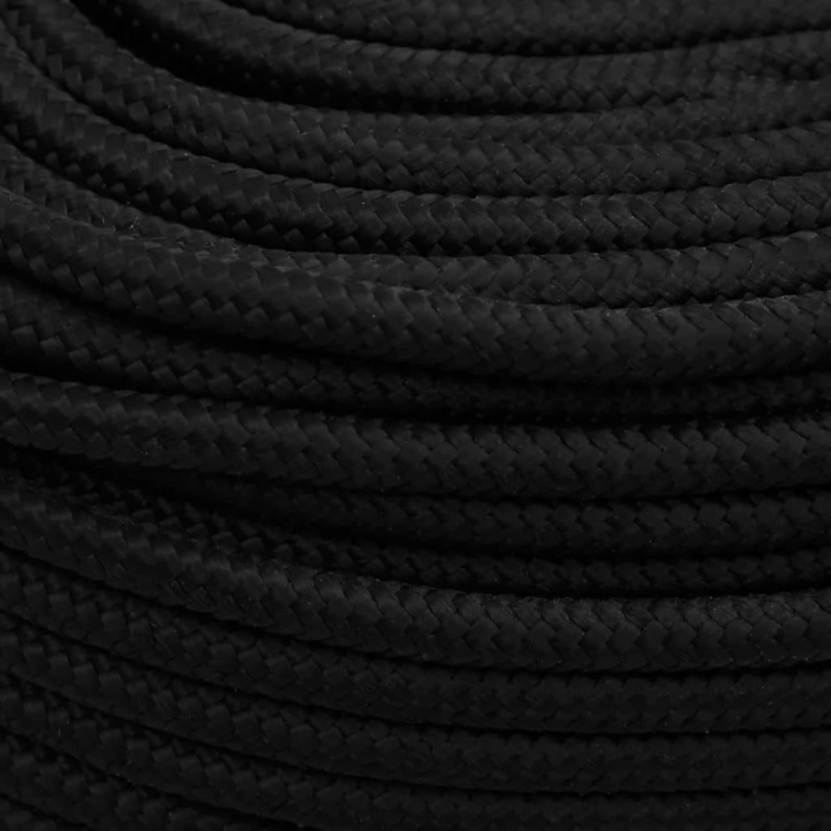 VIDAXL Corde de travail Noir 6 mm 250 m Polyester