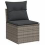 Voir la diapositive 3 : VIDAXL Salon de jardin 9 pcs avec coussins gris resine tressee