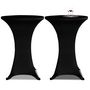 Voir la diapositive 2 : VIDAXL Housses élastiques de table Ø 70 cm Noir 4 pcs