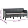 Voir la diapositive 6 : VIDAXL Salon de jardin 2 pcs avec coussins PP Rotin Anthracite