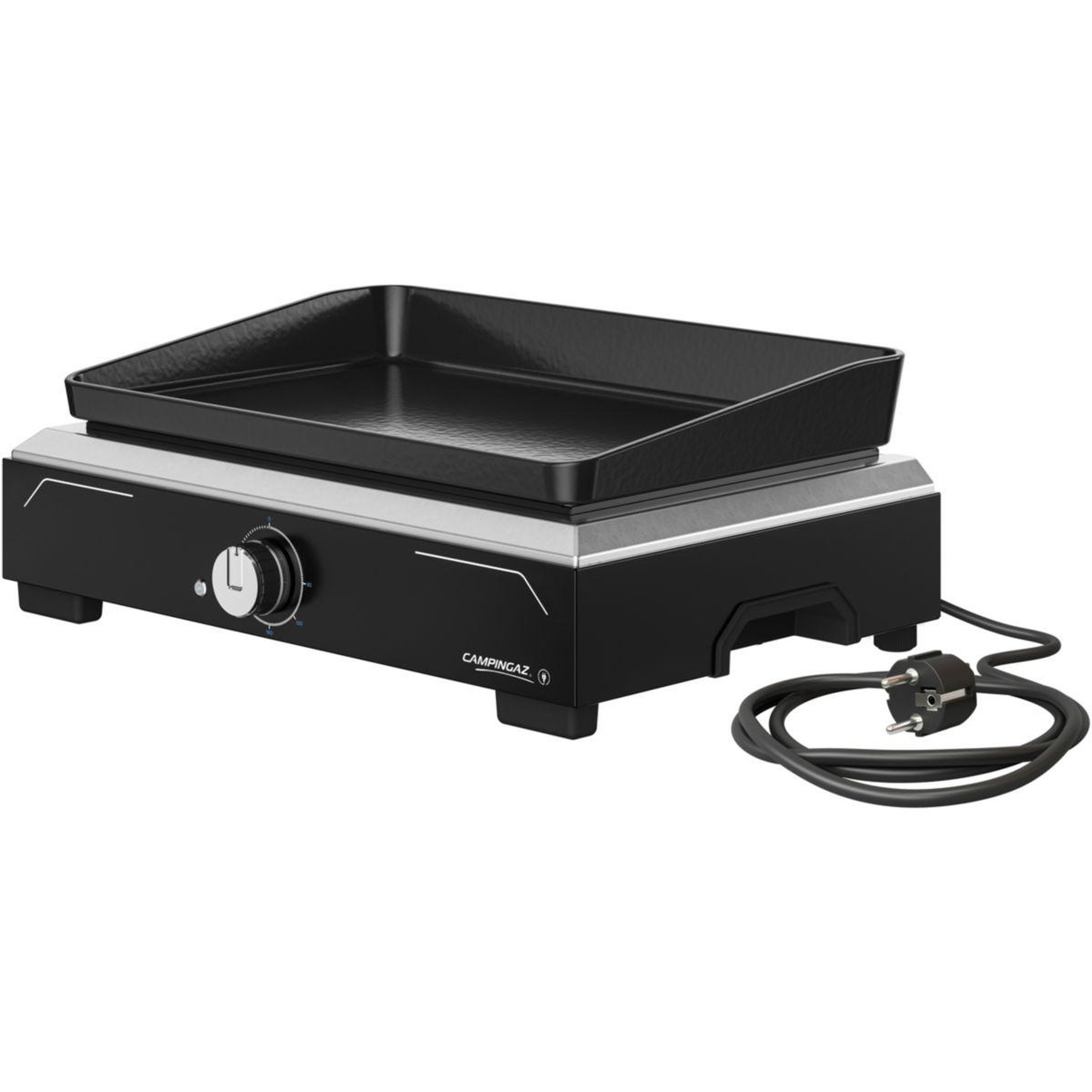 Voir la diapositive 5 : CAMPINGAZ Plancha électrique 1 XD noir inox à poser, 45x30 cm + housse