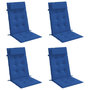 Voir la diapositive 3 : VIDAXL Coussins de chaise a dossier haut lot de 4 bleu royal