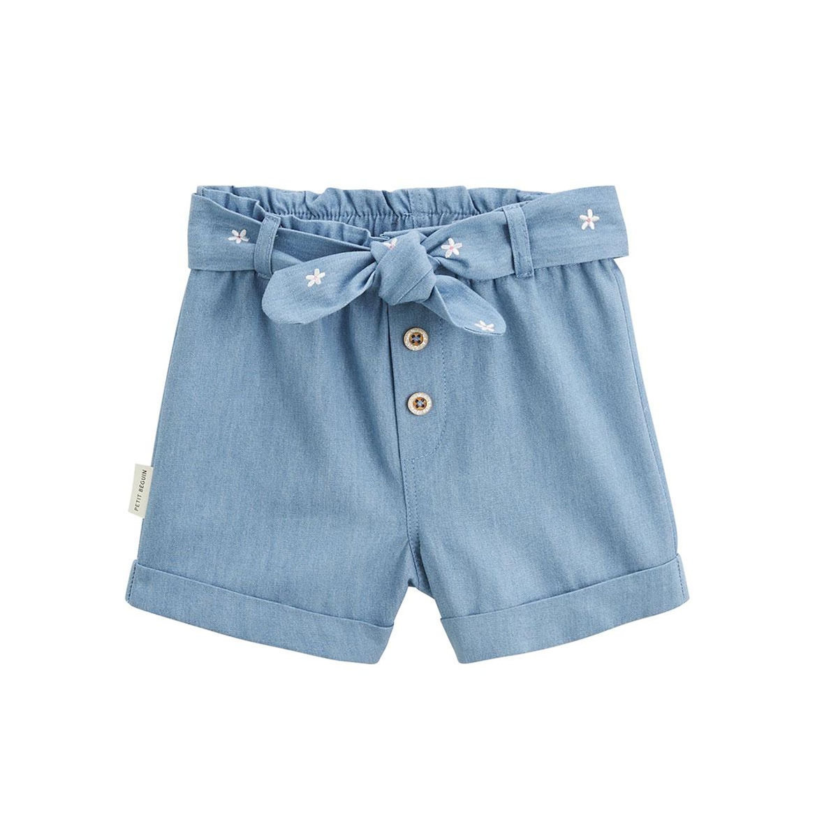 Petit Béguin Short enfant en chambray Ciao Milano