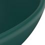 Voir la diapositive 5 : VIDAXL Lavabo rond de salle de bain Vert fonce mat 32,5x14cm Ceramique