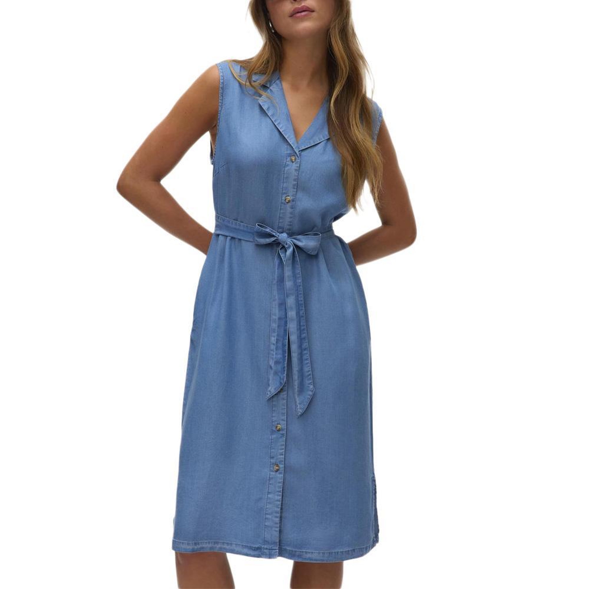 Vero Moda Robe en Jean Bleu Femme Vero Moda Bree. Coloris disponibles : Bleu
