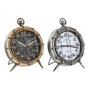 Voir la diapositive 1 : AAAAA Horloge de table DKD Home Decor Mappemonde 22 x 17 x 29 cm Verre Argenté Noir Doré Blanc Fer (2 Unités)
