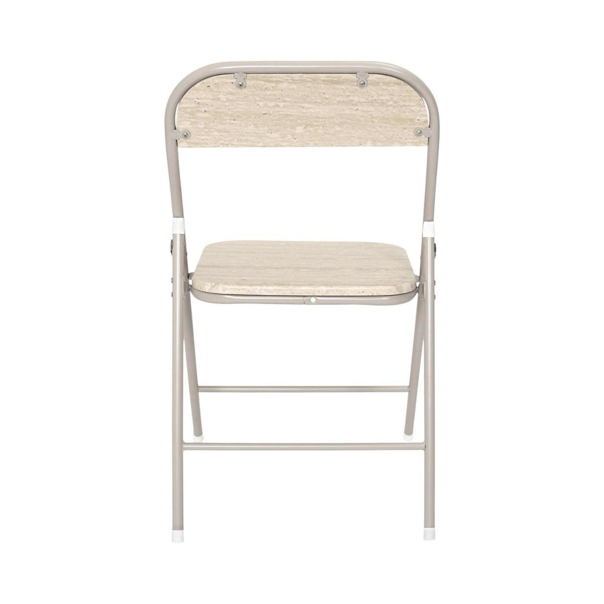 Voir la diapositive 5 : The Home Deco Factory Lot de 4 chaises pliantes  terra nova  78cm beige