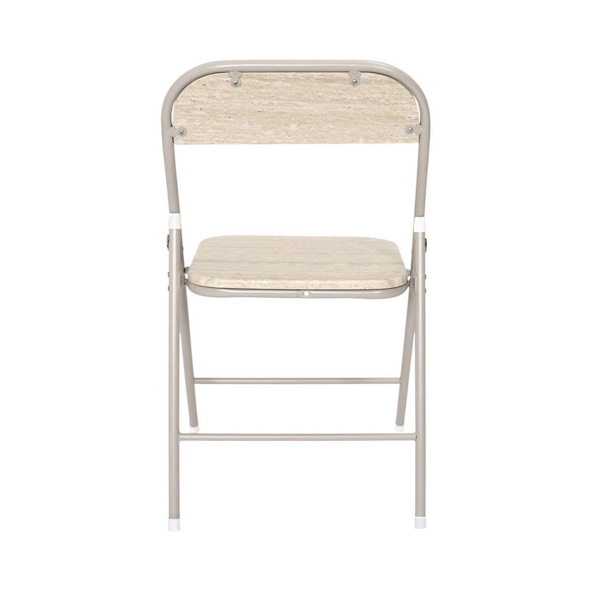 Paris Prix Lot de 4 Chaises Pliantes  Terra Nova  78cm Beige
