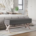 VIDAXL Tabouret de rangement Gris fonce 110x45x49 cm Tissu