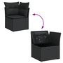 Voir la diapositive 5 : VIDAXL Salon de jardin 11 pcs avec coussins noir resine tressee