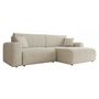 Voir la diapositive 2 : BEST MOBILIER Naomi - canapé d'angle réversible 4 places convertible avec coffre en velours côtelé