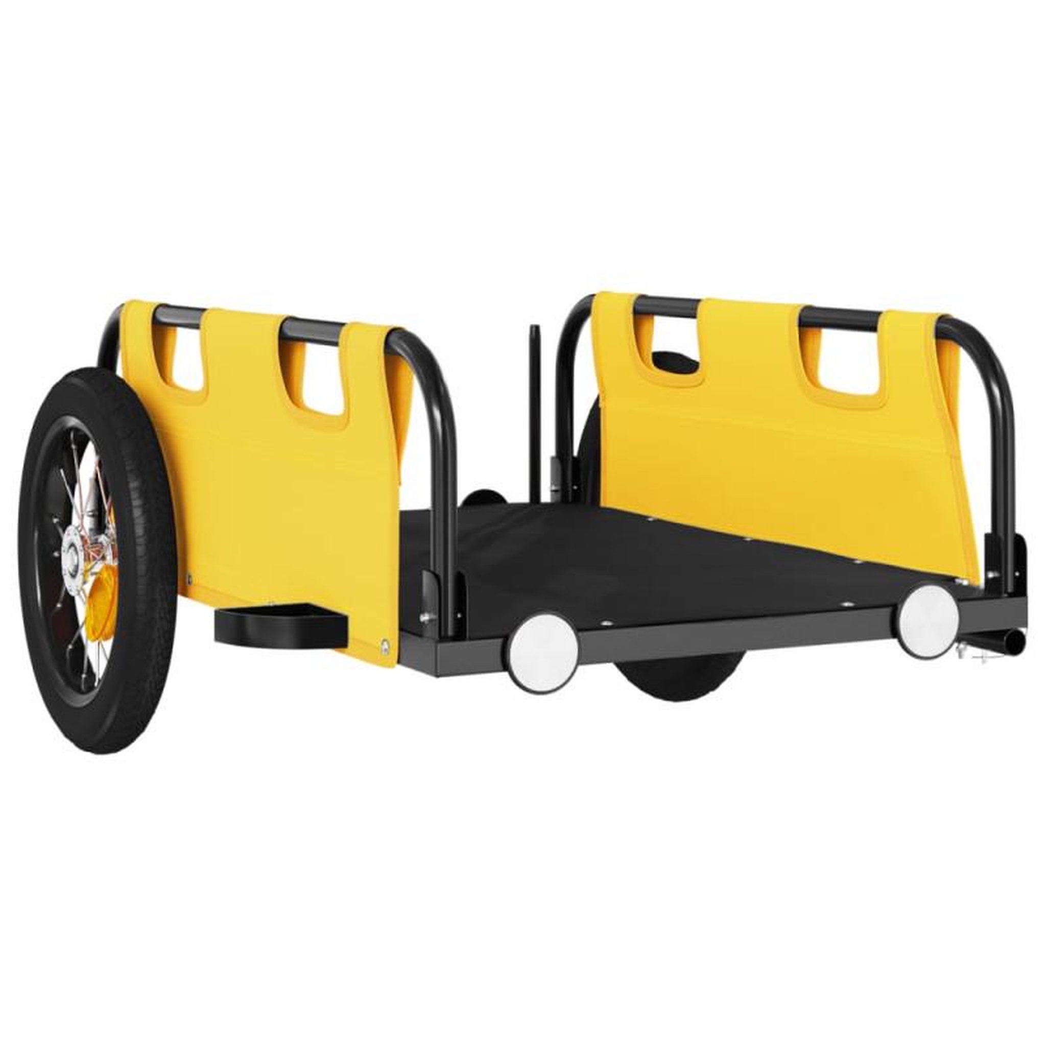Voir la diapositive 4 : VIDAXL Remorque de vélo jaune tissu oxford et fer