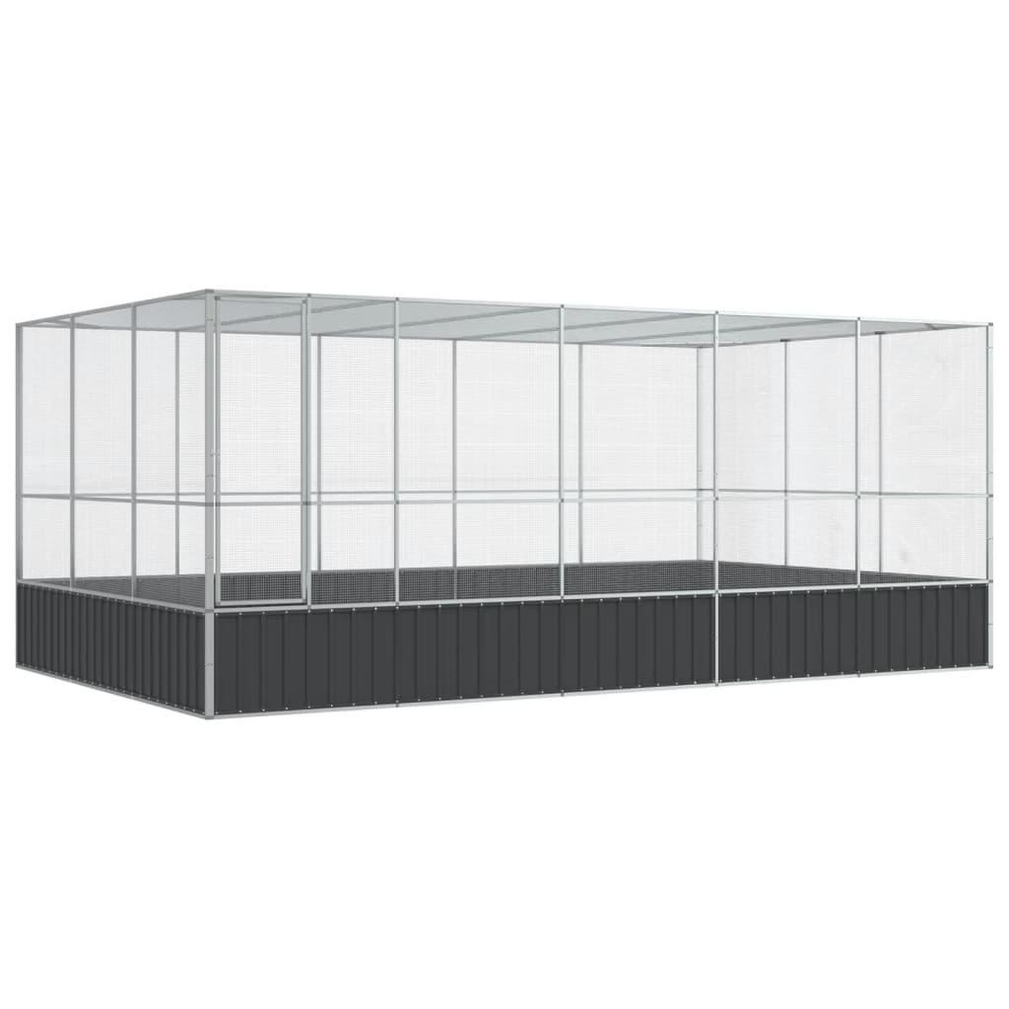 Voir la diapositive 2 : VIDAXL Voliere avec extension argente 518x307x212 cm acier