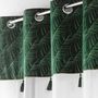 Voir la diapositive 2 : Douceur d'Intérieur Voilage à œillets 140x240 sable top velours pompon Palmina vert