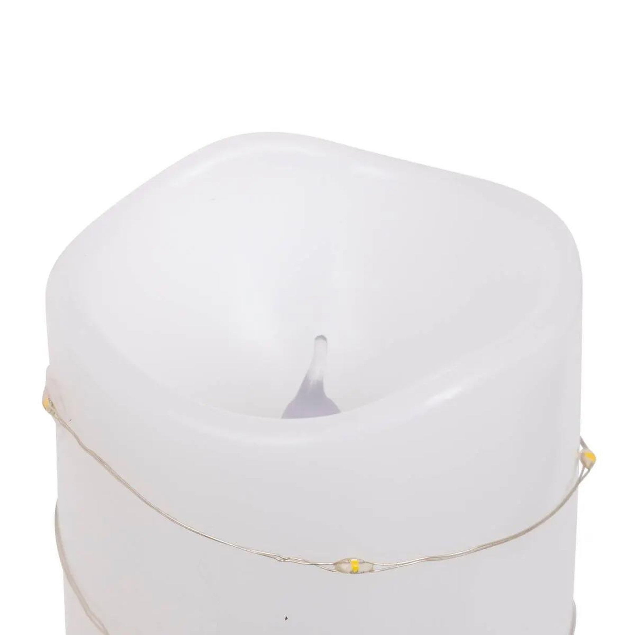 Voir la diapositive 2 : ATMOSPHERA Lot de 3 bougies led  copper  14cm blanc chaud