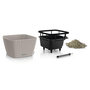 Voir la diapositive 3 : LECHUZA LECHUZA Jardiniere BACINO Cottage ALL-IN-ONE 30x30 cm marron sable