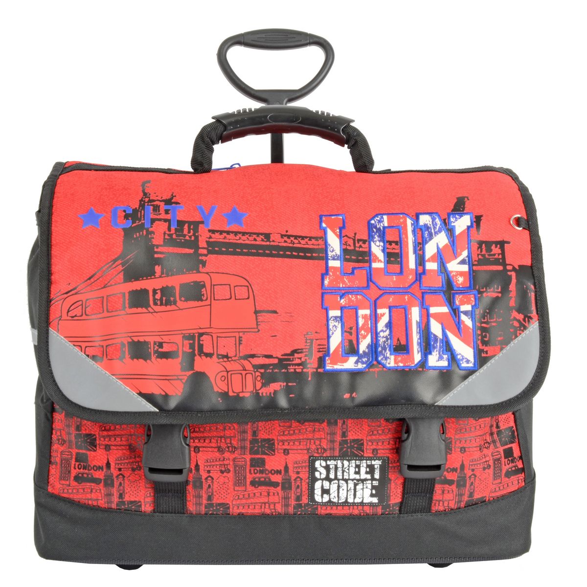 AUCHAN Cartable à roulettes 41cm CITY