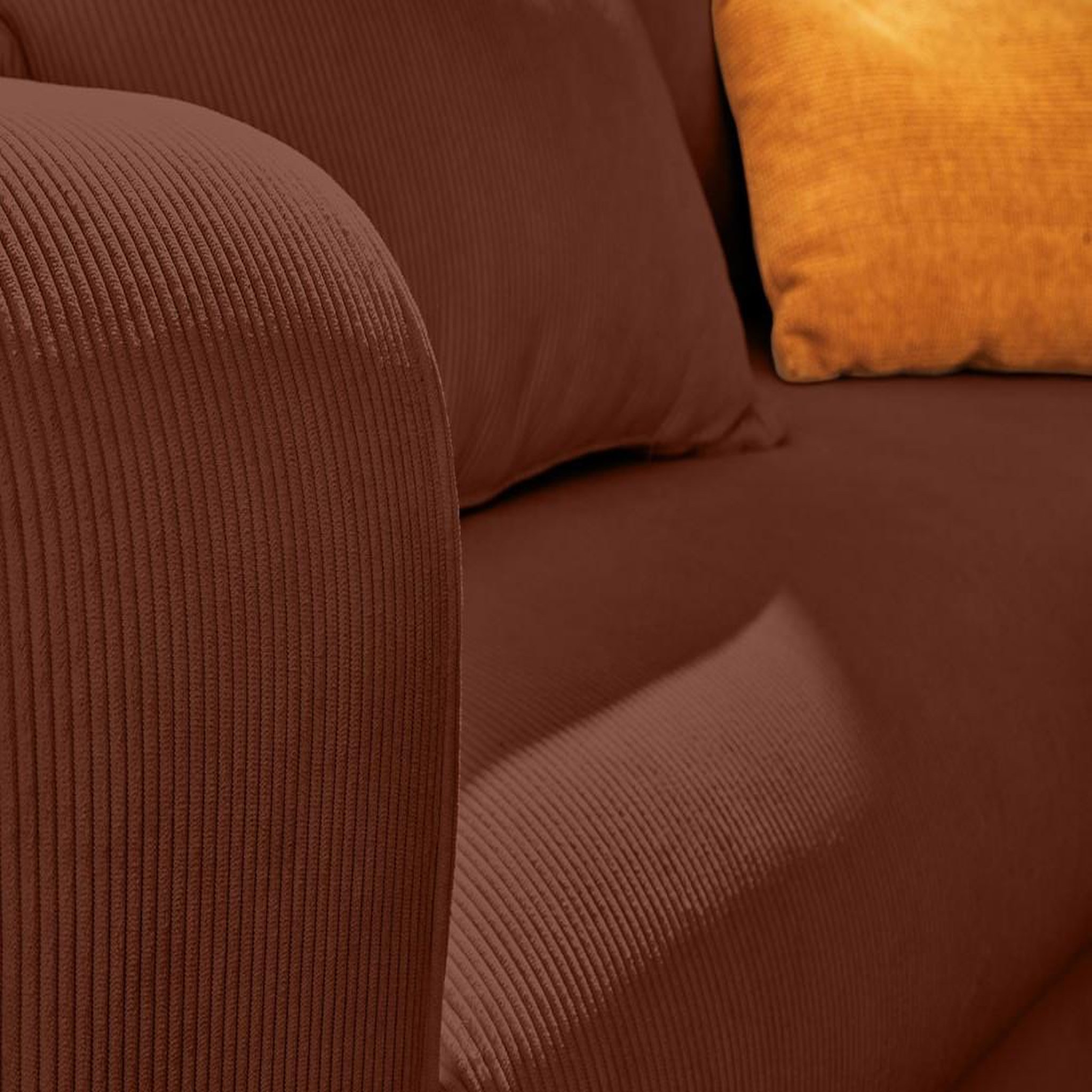 Voir la diapositive 4 : LISA DESIGN Albane - canapé d'angle droit - 4 places - convertible avec coffre - en velours côtelé