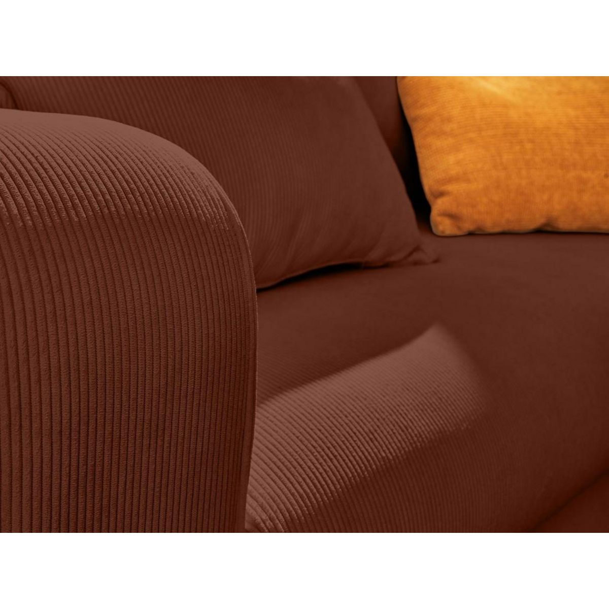 LISA DESIGN Albane - canapé d'angle droit - 4 places - convertible avec coffre - en velours côtelé