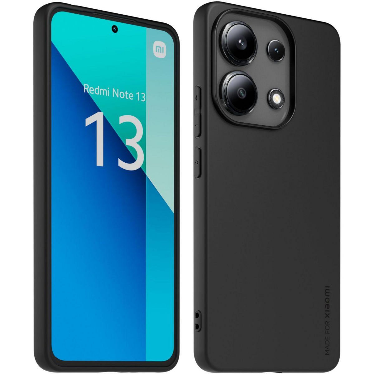 MADE FOR XIAOMI Coque Redmi Note 13 4G Semi-rigide Noir