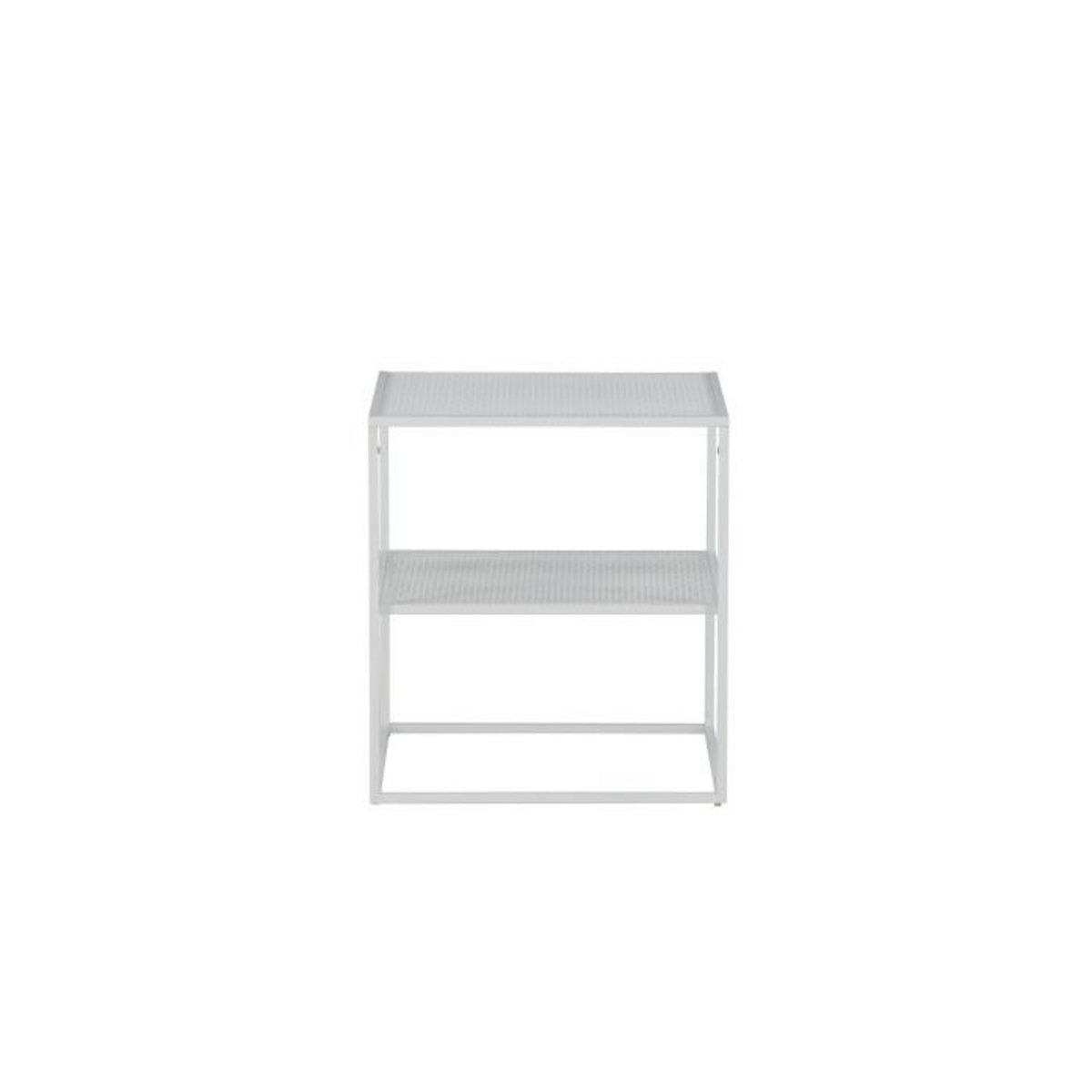 Paris Prix Table d'Appoint Avec Étagère  Netz  60cm Blanc