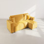 Voir la diapositive 6 : BEST MOBILIER Nicole - canapé d'angle réversible 4 places convertible avec coffre en tissu