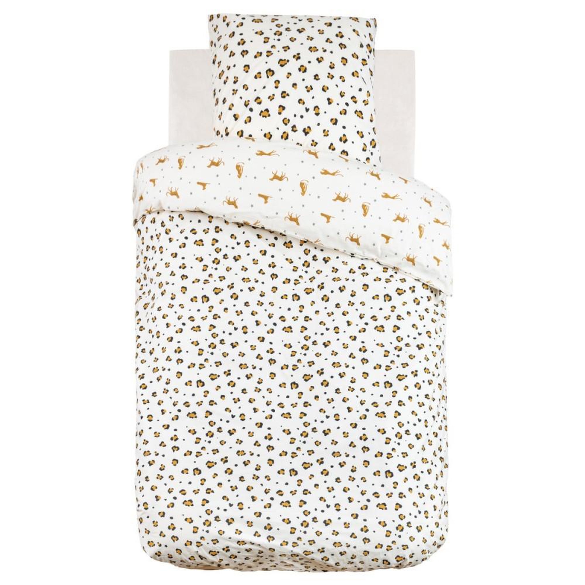 Voir la diapositive 3 : ATMOSPHERA Housse de couette enfant 140x200 LEOPARD + taie coton 57 fils