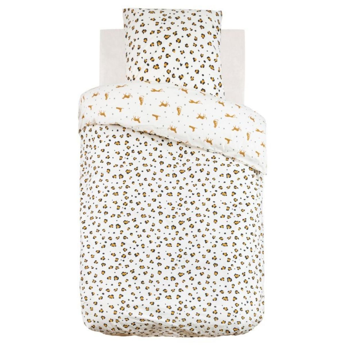 ATMOSPHERA Housse de couette enfant 140x200 LEOPARD + taie coton 57 fils