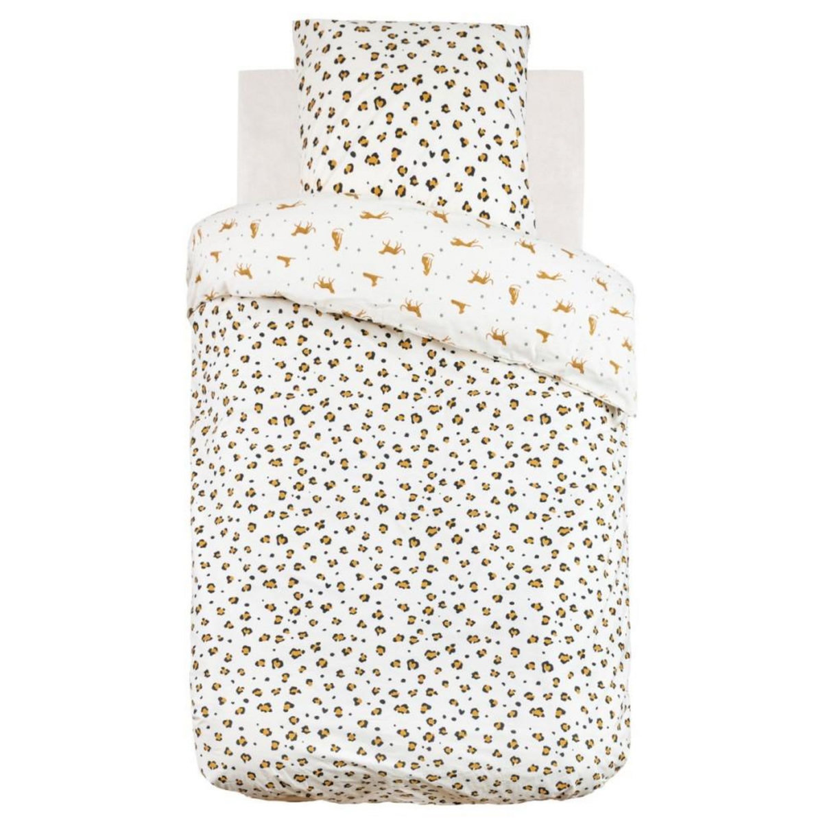 ATMOSPHERA Housse de couette enfant 140x200 LEOPARD + taie coton 57 fils