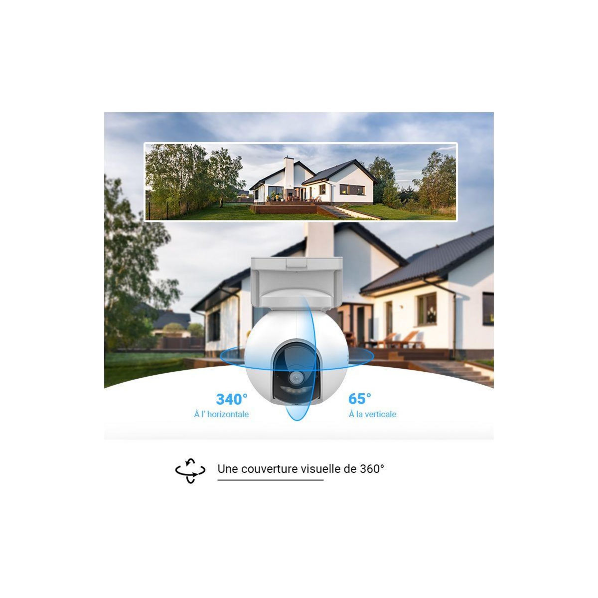 EZVIZ Caméra de surveillance 2 HB8 2K+ type C