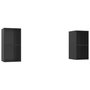 Voir la diapositive 2 : VIDAXL Meubles TV muraux 2 pcs Noir brillant Bois d'ingenierie