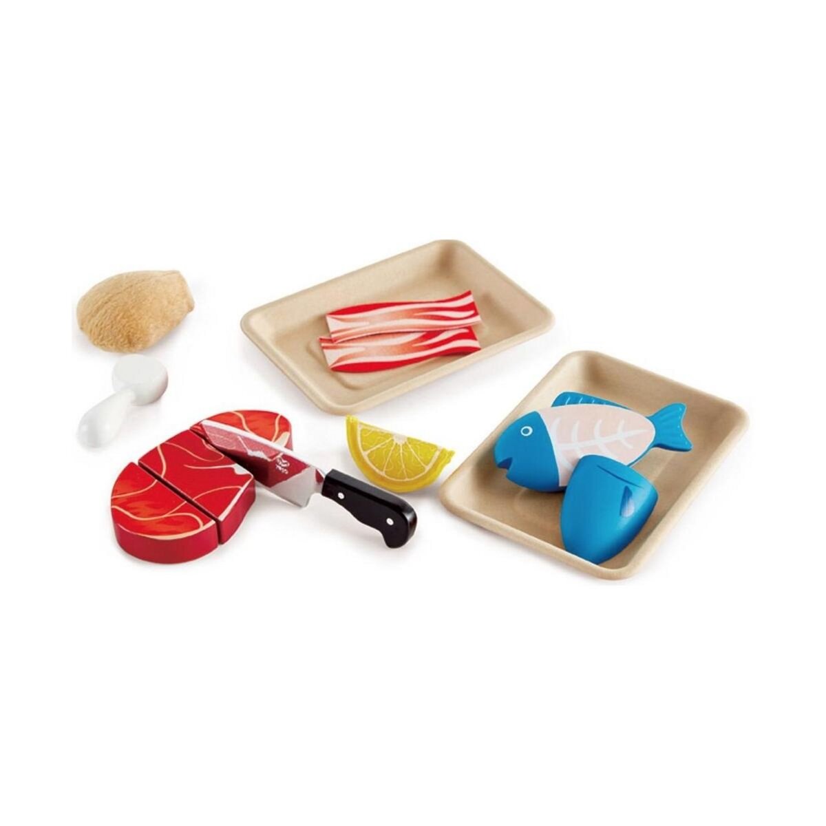 Hape Set de Viandes et Poissons à Découper en Bois pour Enfants