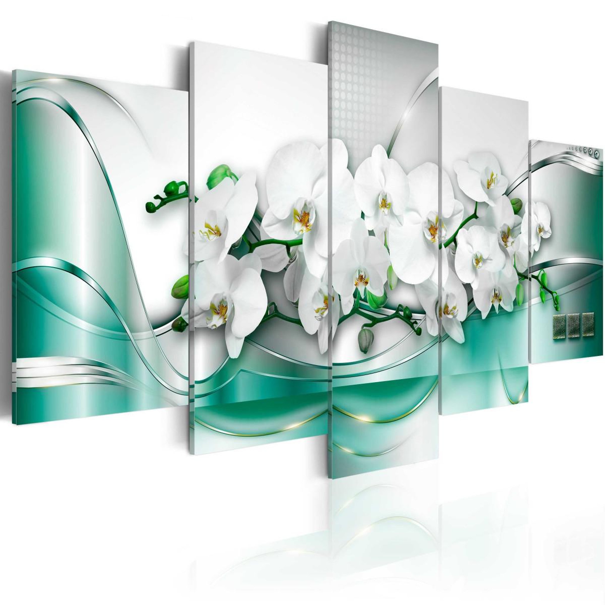 Paris Prix Tableau imprimé  celadon ribbon. Coloris disponibles : Multicolore