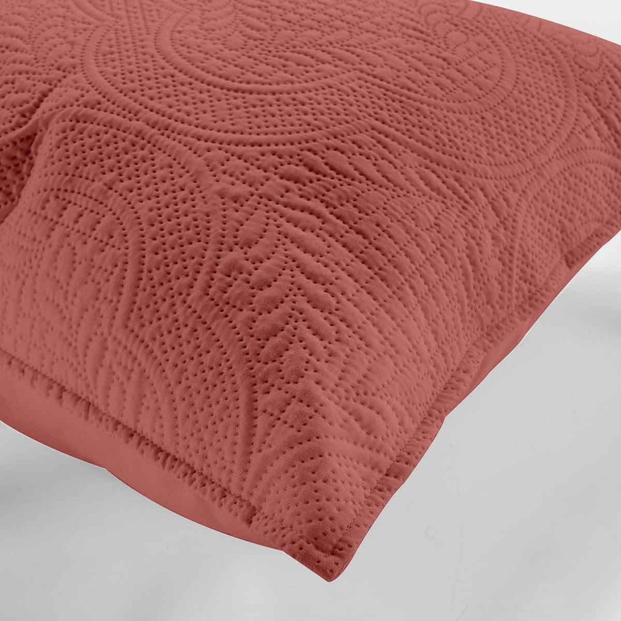 Voir la diapositive 3 : Douceur d'Intérieur Housse de coussin  romane  40x40cm terracotta