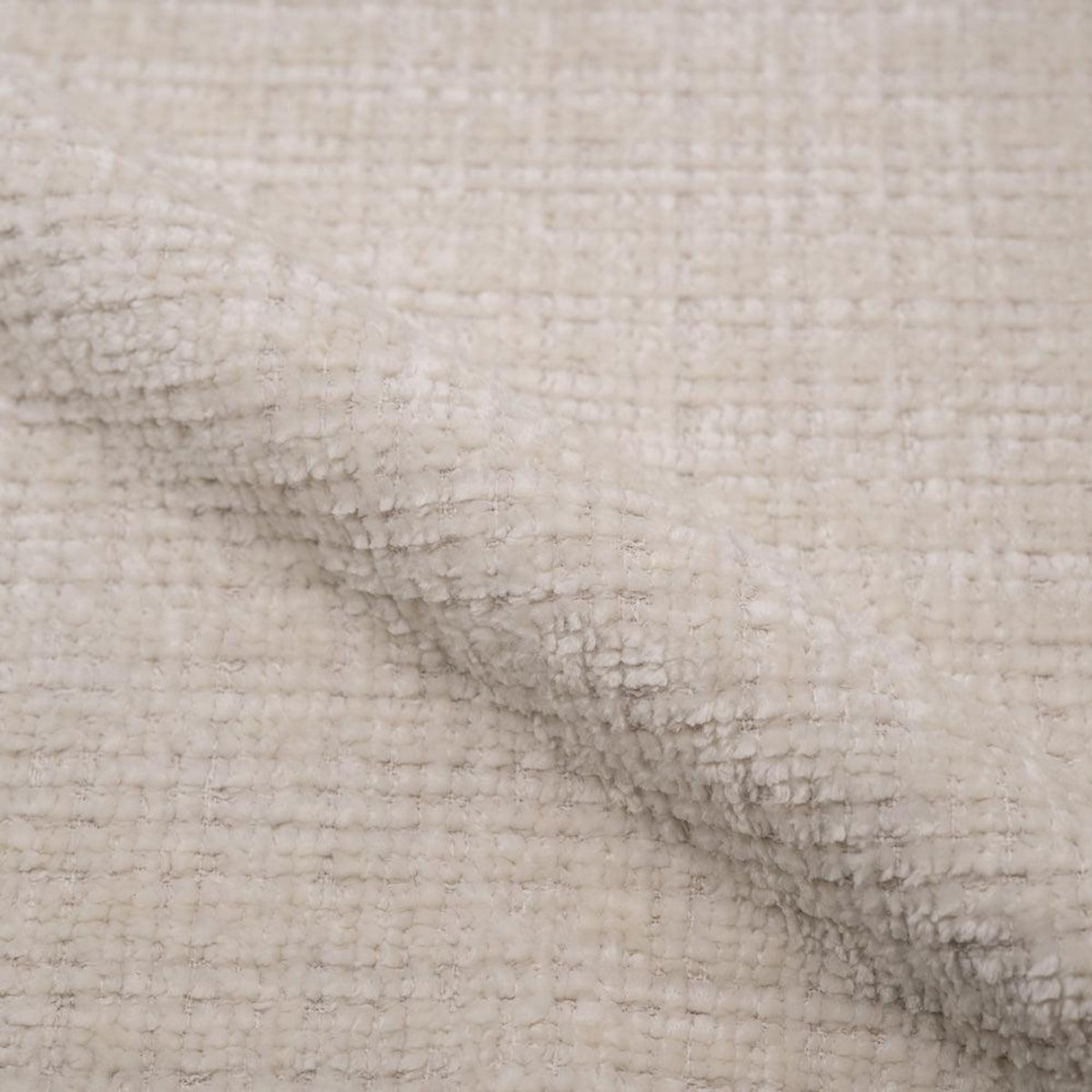 Rendez vous déco Lot de 2 chaises en velours chenillé écru et métal noir-Pulpy