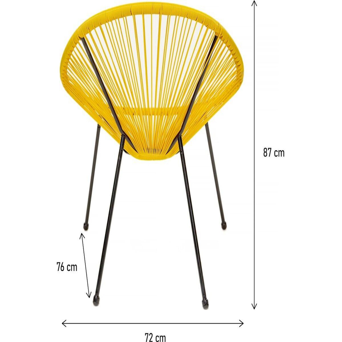 Habitat et Jardin Lot de 2 fauteuils de jardin  Ania  - Jaune