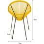Voir la diapositive 3 : Habitat et Jardin Lot de 2 fauteuils de jardin  Ania  - Jaune