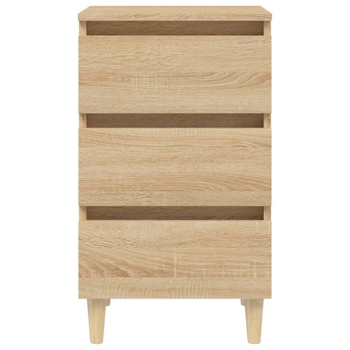 VIDAXL Table de chevet avec pieds en bois chene sonoma 40x35x69 cm