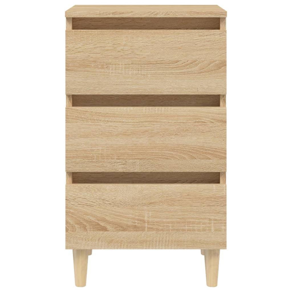 VIDAXL Table de chevet avec pieds en bois chene sonoma 40x35x69 cm