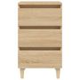 Voir la diapositive 5 : VIDAXL Table de chevet avec pieds en bois chene sonoma 40x35x69 cm