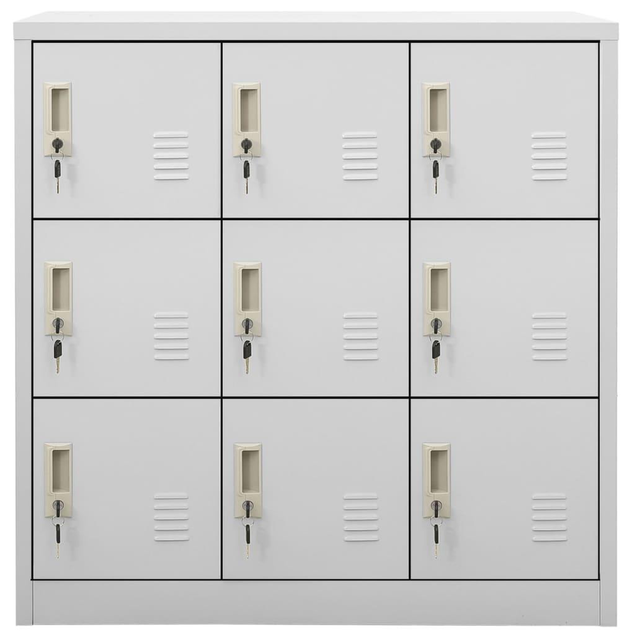 Voir la diapositive 3 : VIDAXL Armoires a casiers 2 pcs Gris clair 90x45x92,5 cm Acier