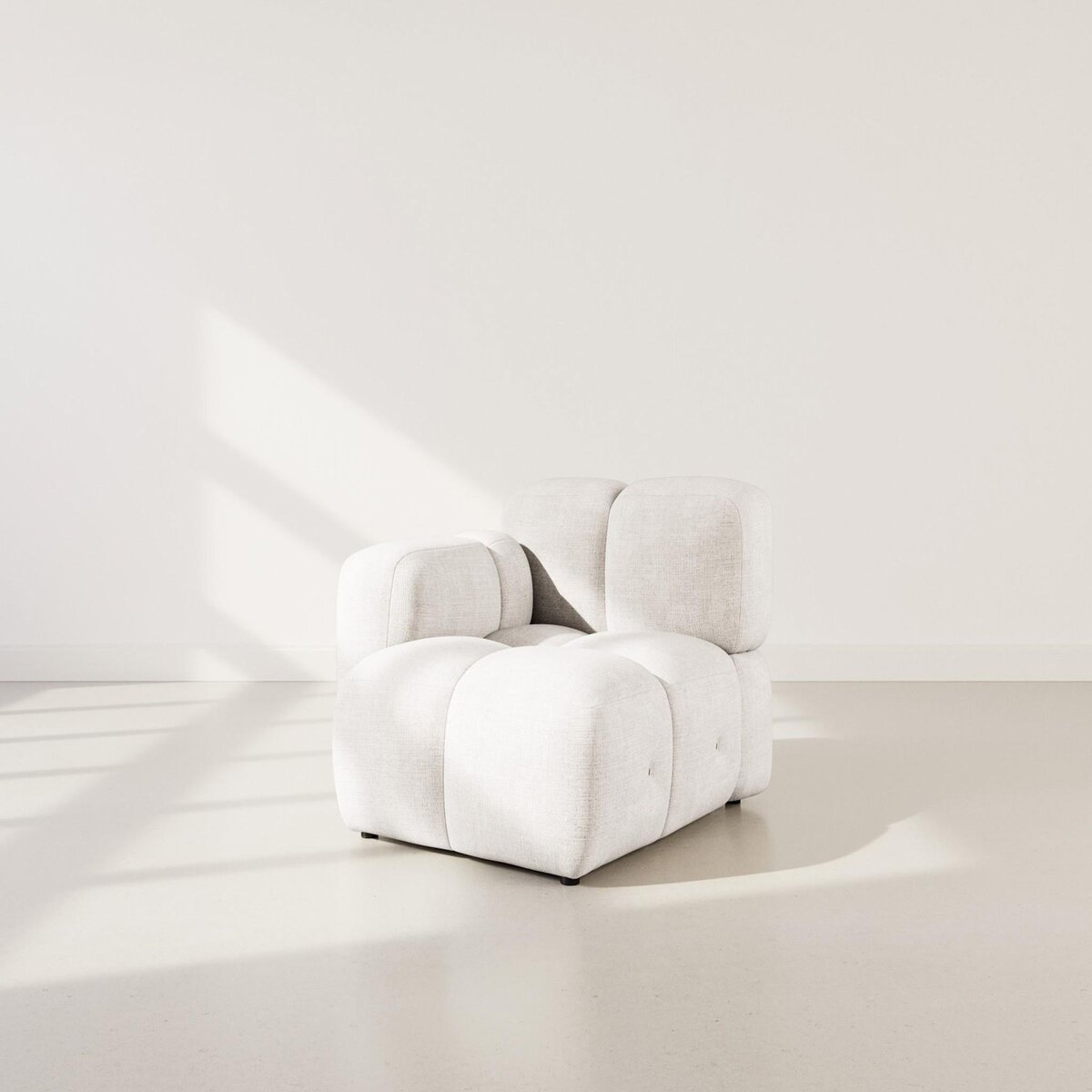 LISA DESIGN Grace - module d'assise gauche en velours texturé