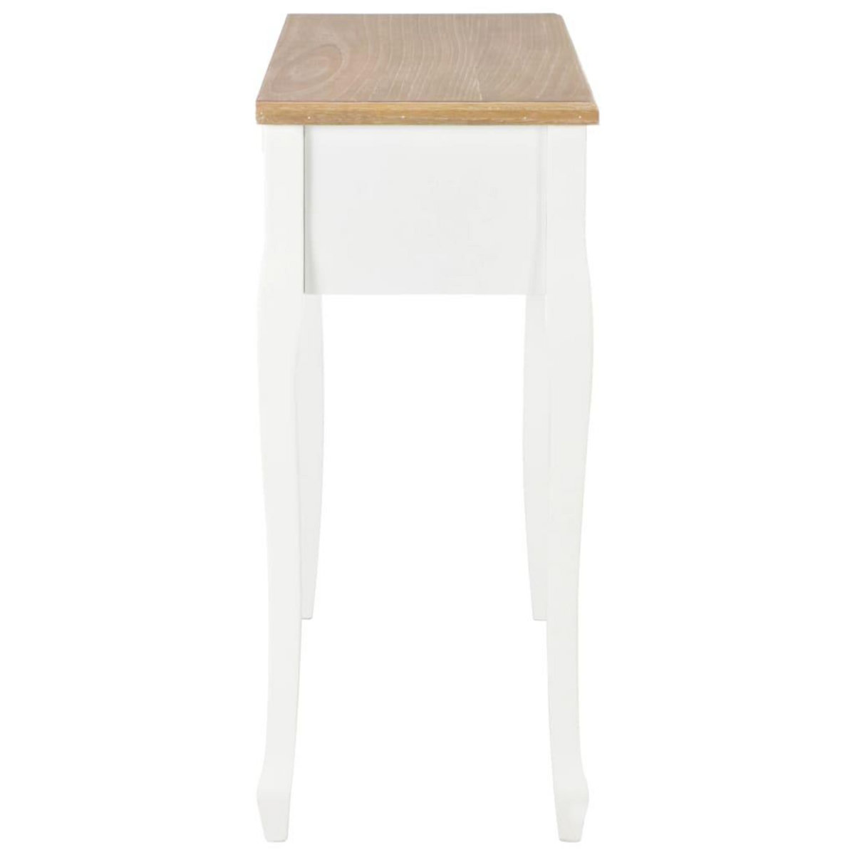 VIDAXL Table de console et coiffeuse avec 3 tiroirs Blanc