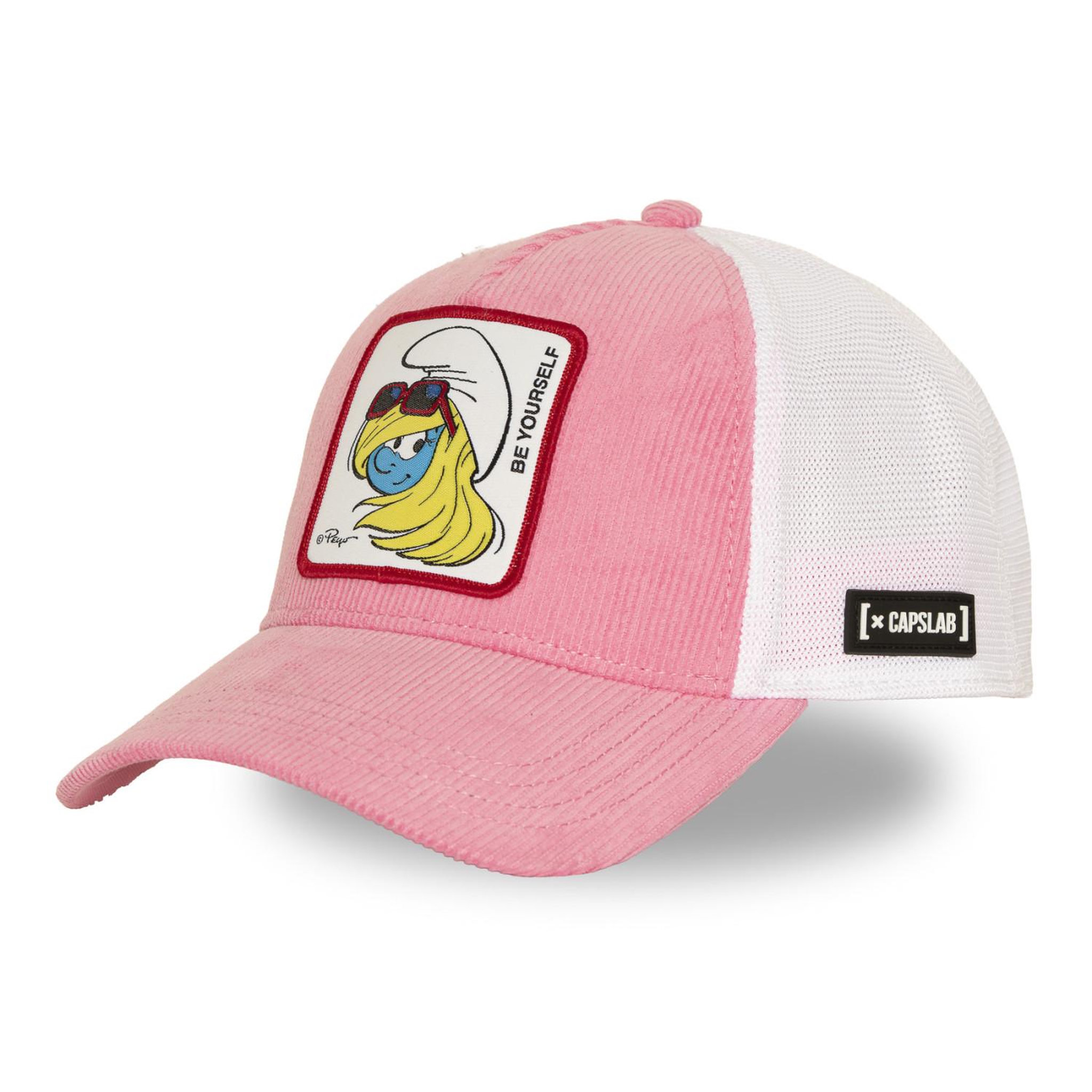 Voir la diapositive 1 : CAPSLAB Casquette baseball effet velours avec filet et patch soft pink