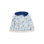Petit Béguin Sweat à capuche zippé bébé Océan d'amour. Coloris disponibles : Bleu