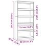 Voir la diapositive 6 : VIDAXL Bibliotheque/Separateur de piece 80x30x167,4 cm pin massif